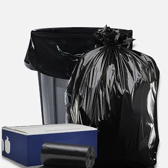 Black Trash Bag | Black Garbage Bag | Janitorial Outlet